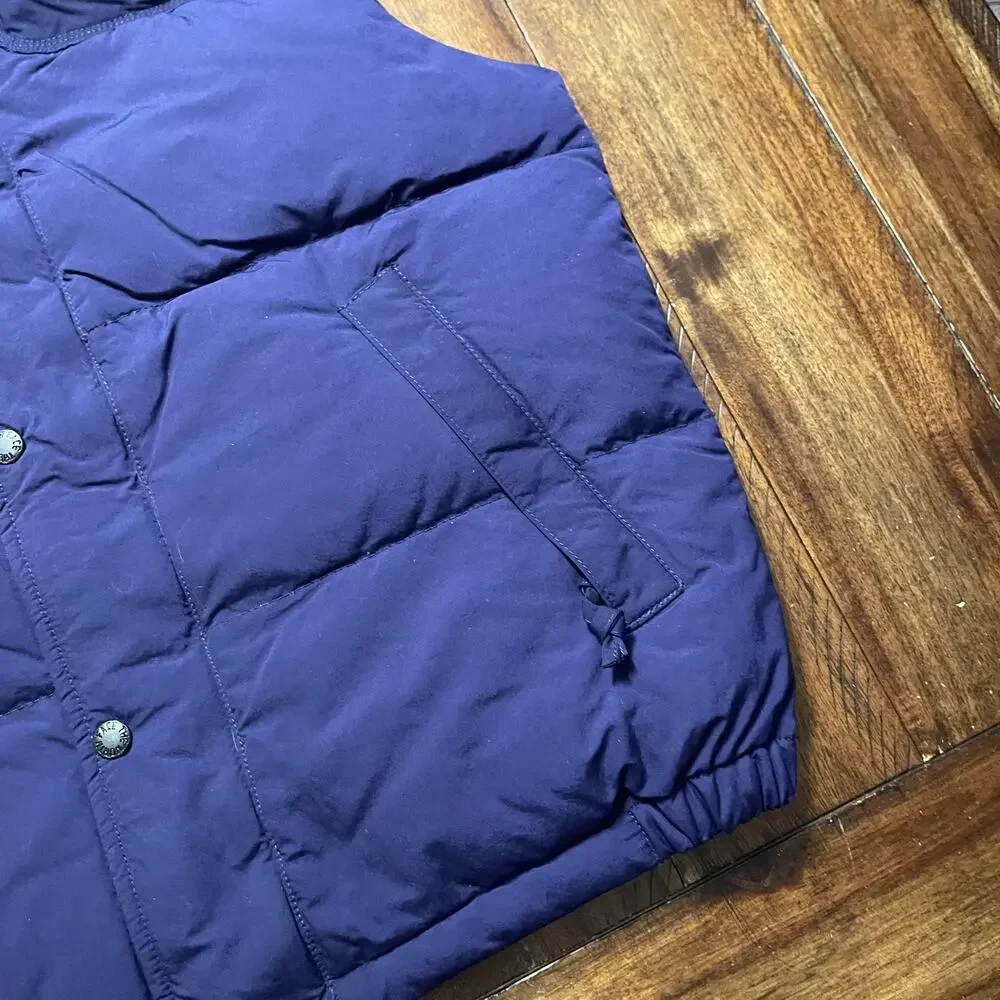 The North Face Vest Mens Medium Deep Purple Goose Down Puffer Insulated Nylon